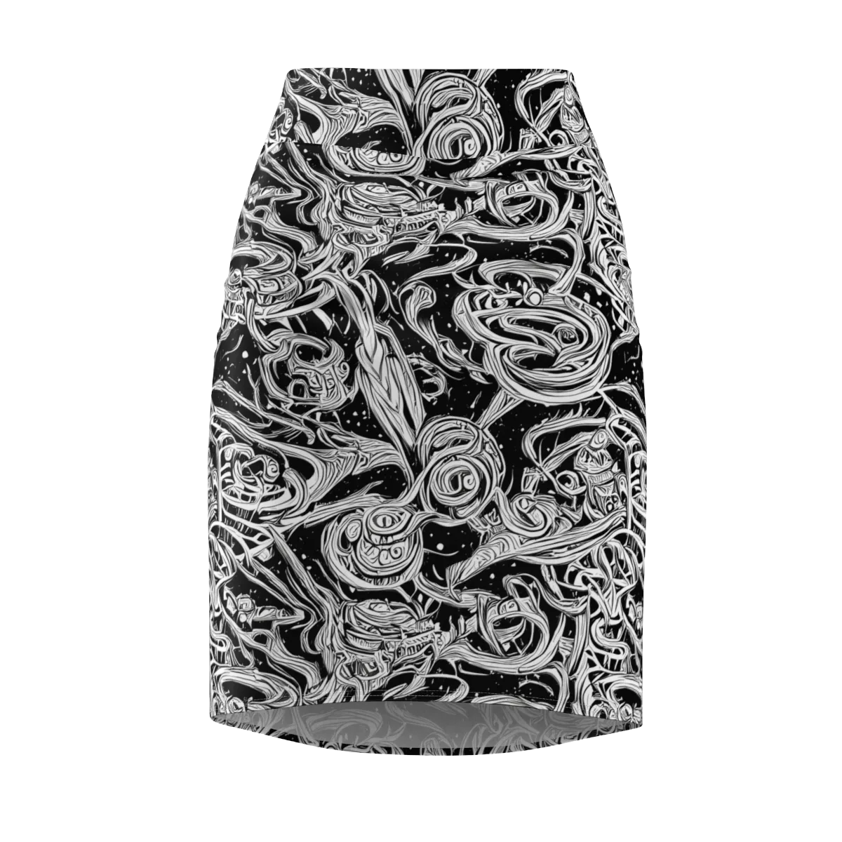 Blackwork Current on Pencil Skirt — Front