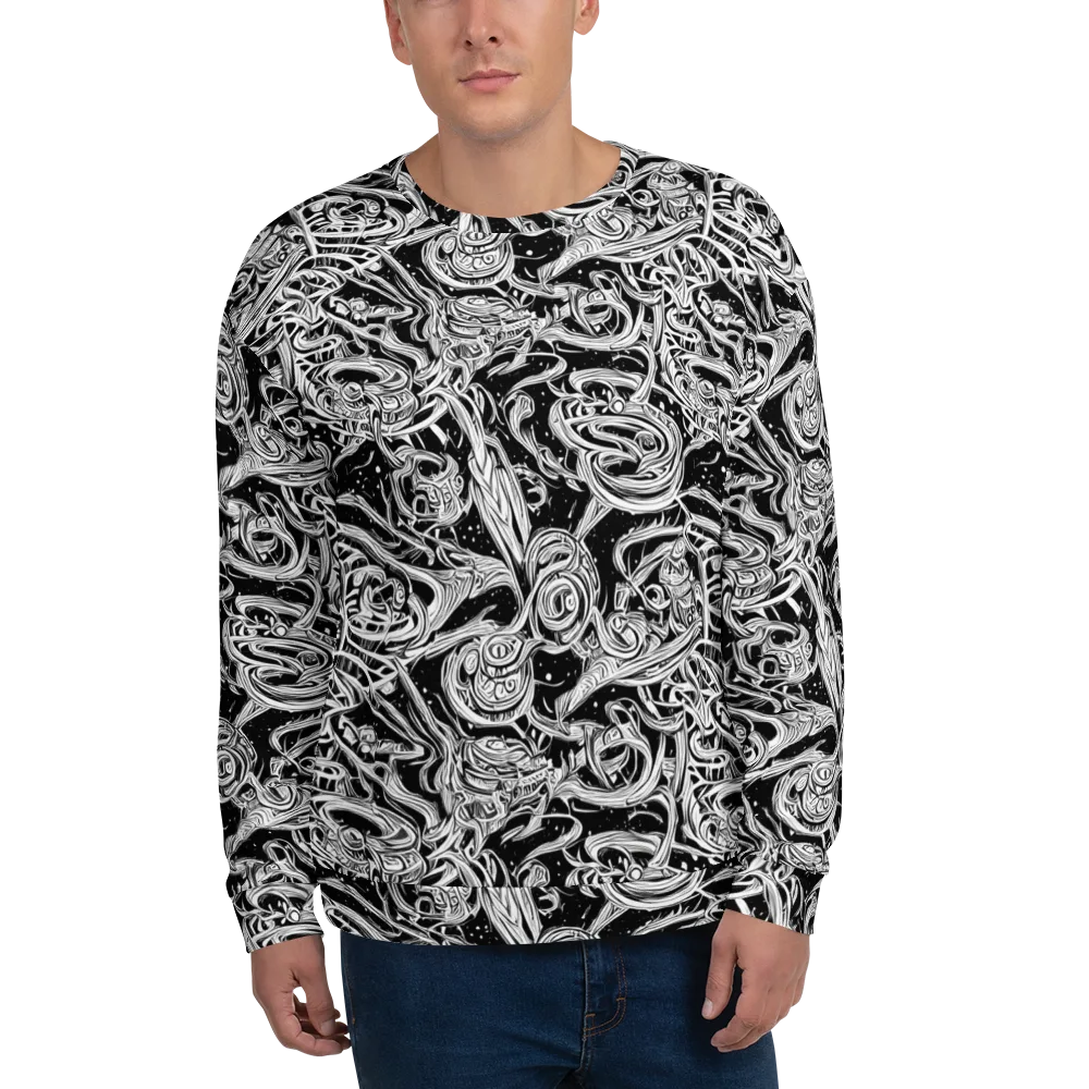 Blackwork Current on Sweatshirt — Front