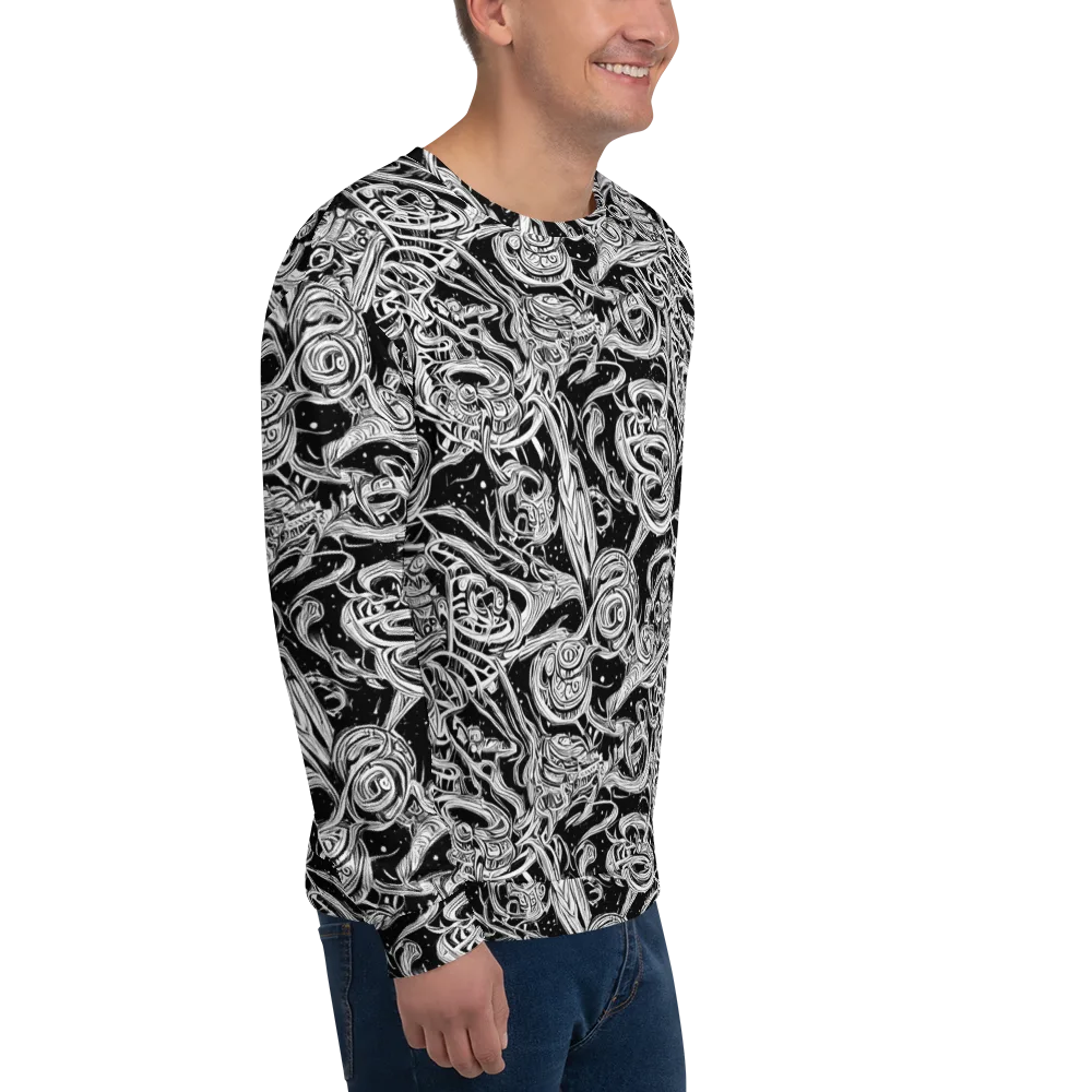 Blackwork Current on Sweatshirt — Right Front