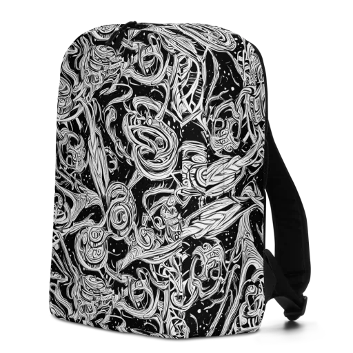 Blackwork Current on a Minimalist Backpack