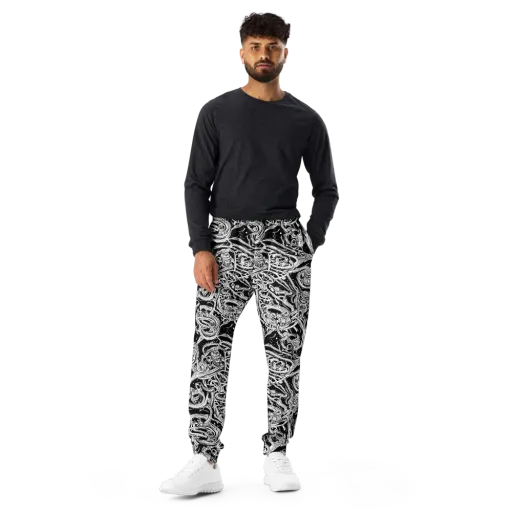 Blackwork Current on a Men's Joggers