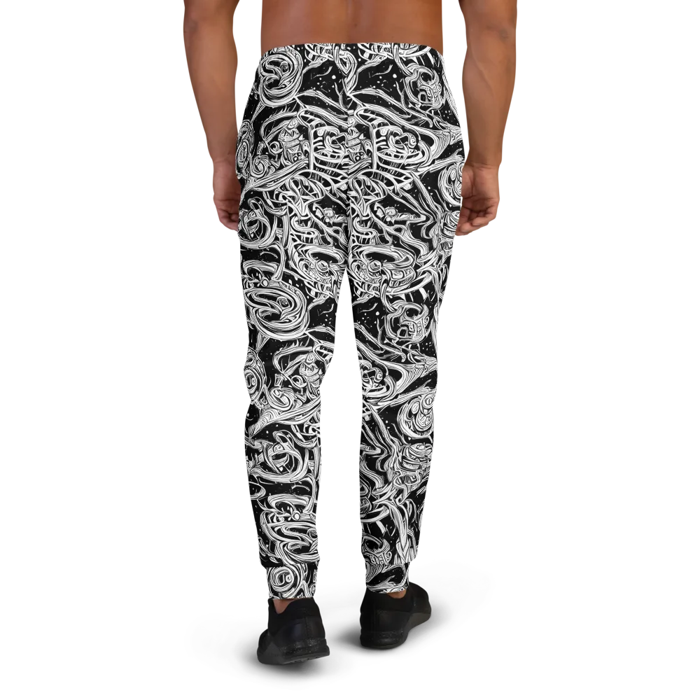 Blackwork Current on Men's Joggers — Back