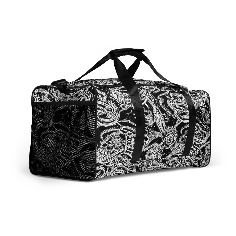 Blackwork Current on Duffle Bag — Right Front