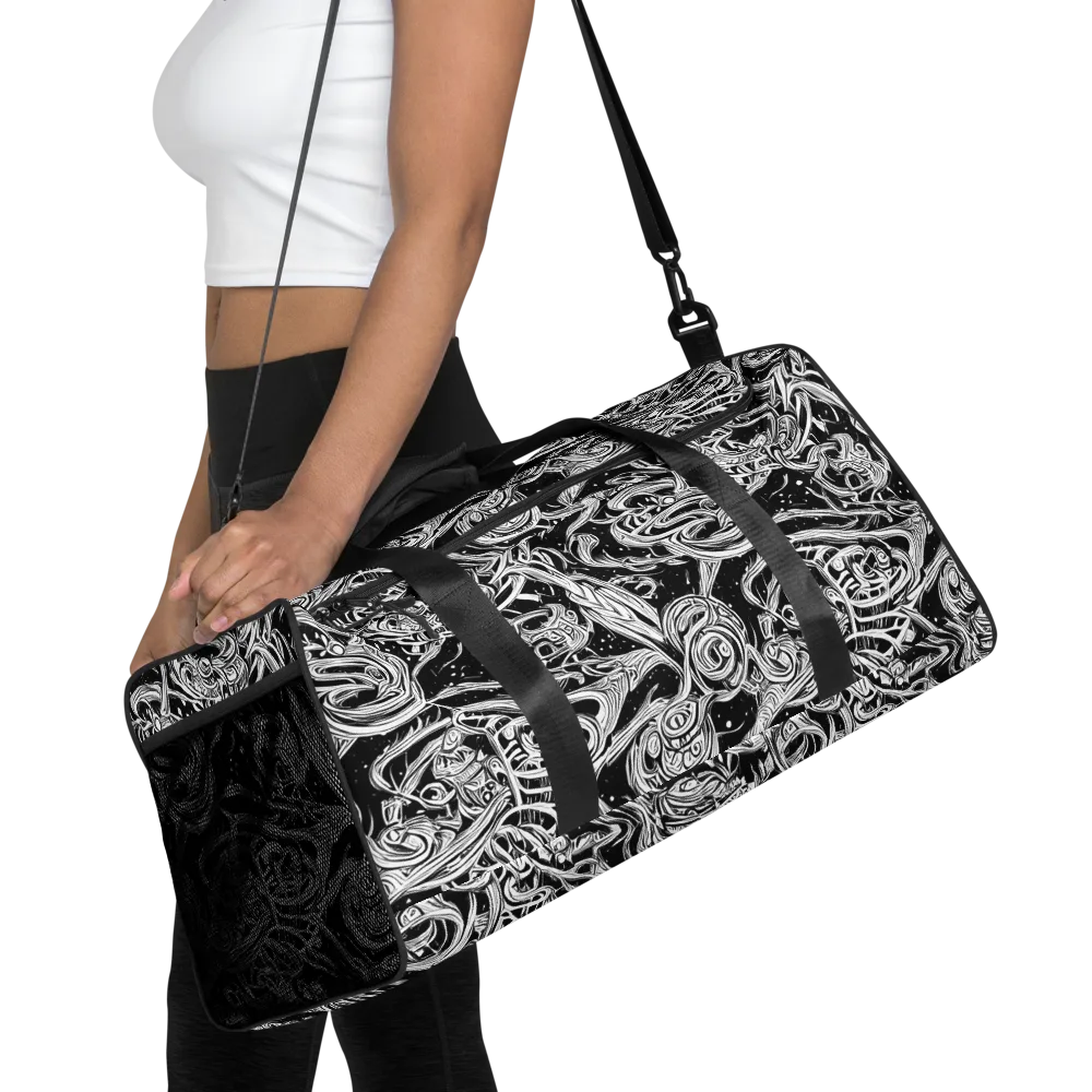 Blackwork Current on Duffle Bag — Front