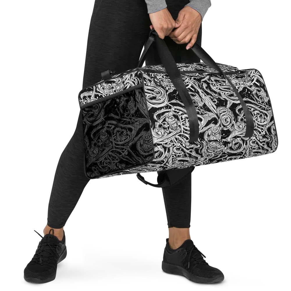 Blackwork Current on Duffle Bag — Right Front