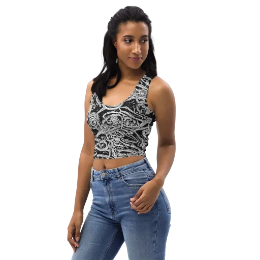 Blackwork Current on a Crop Top