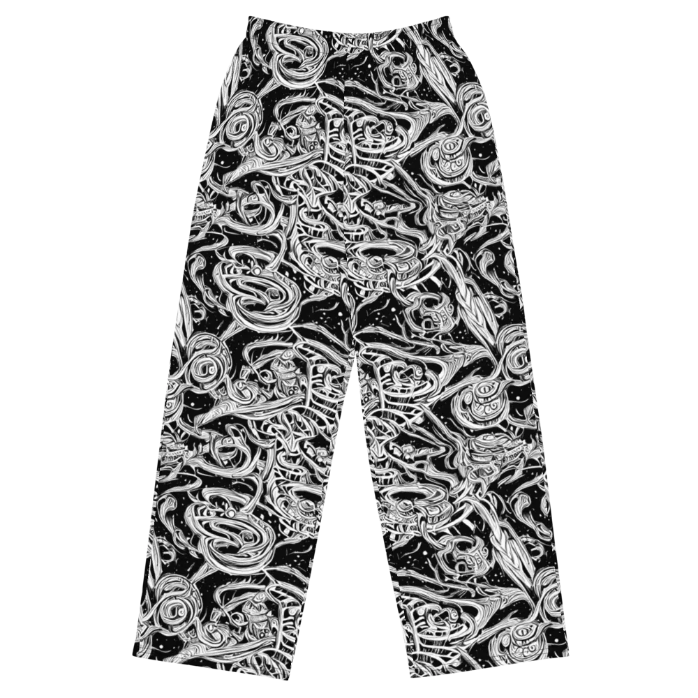 Blackwork Current on Wide-Leg Pants — Front