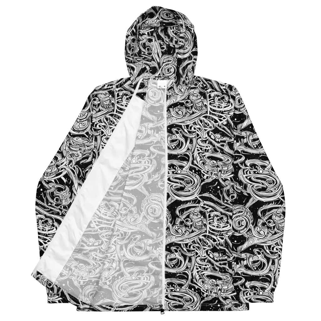 Blackwork Current on Men's Windbreaker — Front