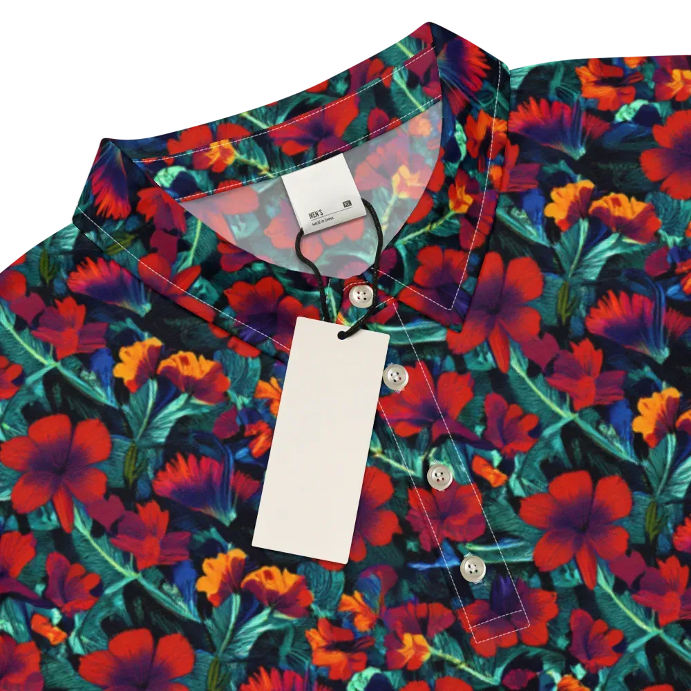 Crimson Jungle on Men's Slim Fit Polo Shirt — Product details