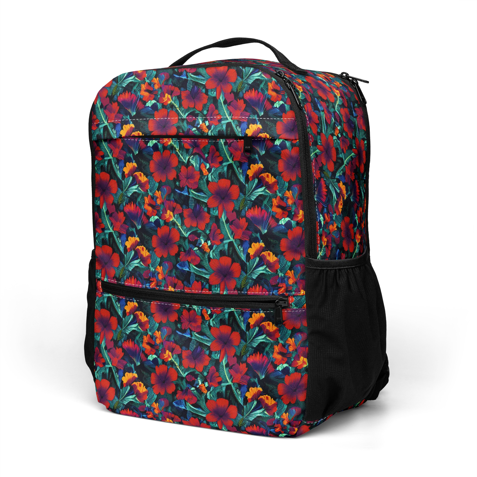 Crimson Jungle on Utility Backpack — Left Front