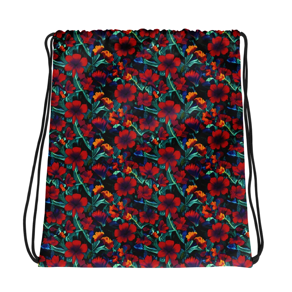 Crimson Jungle on Drawstring Bag — Photo