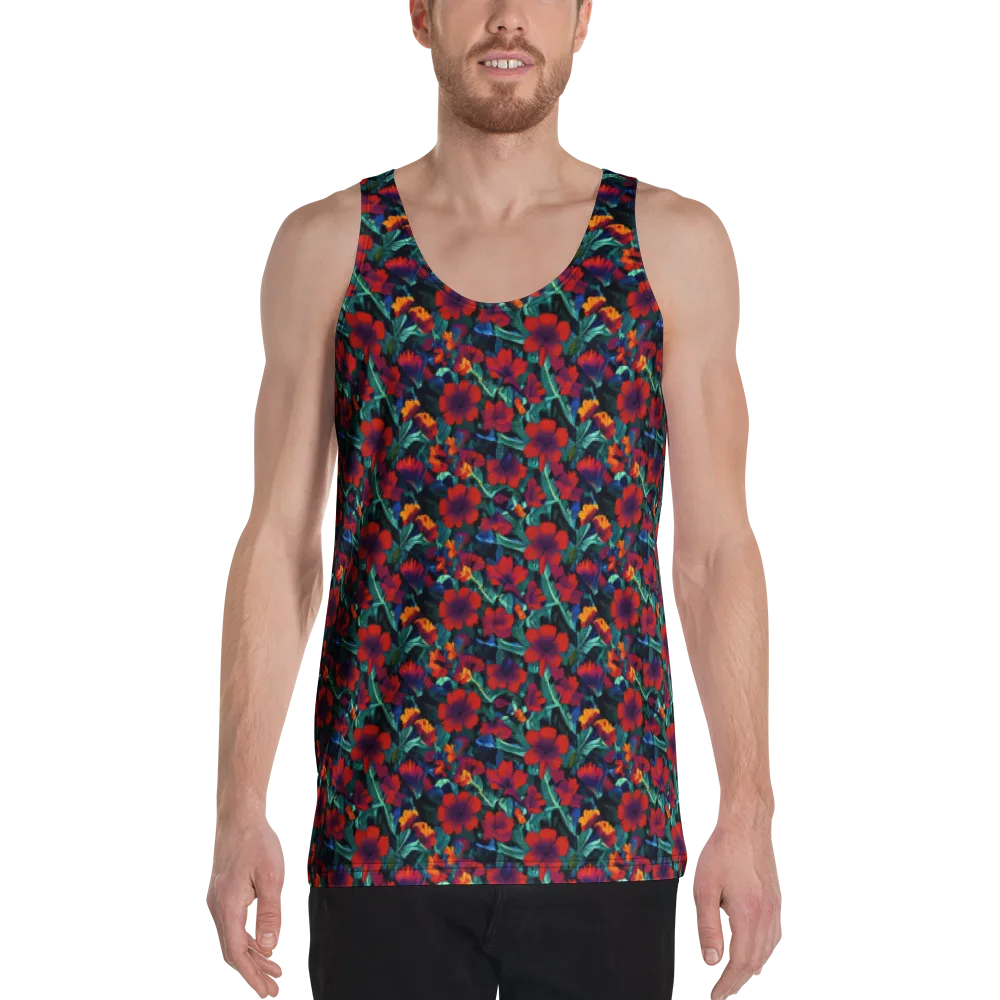 Crimson Jungle on Men's Tank Top — Front