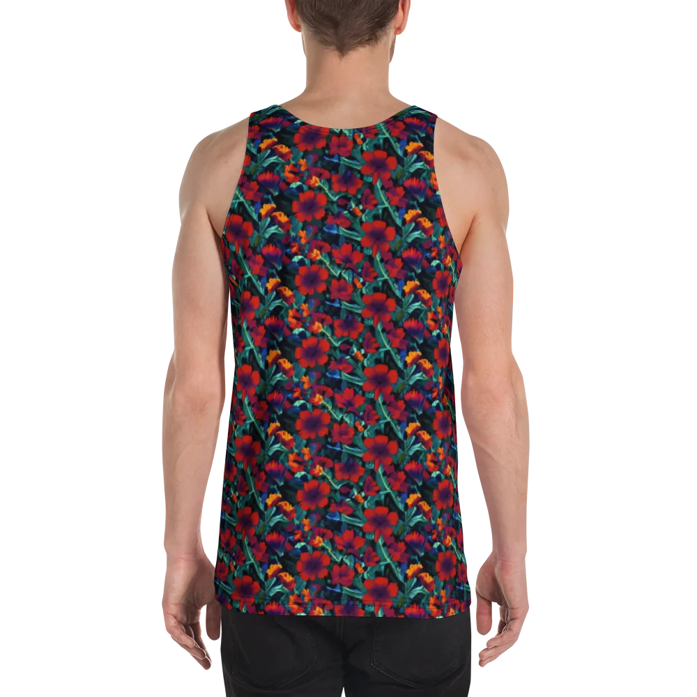 Crimson Jungle on Men's Tank Top — Back