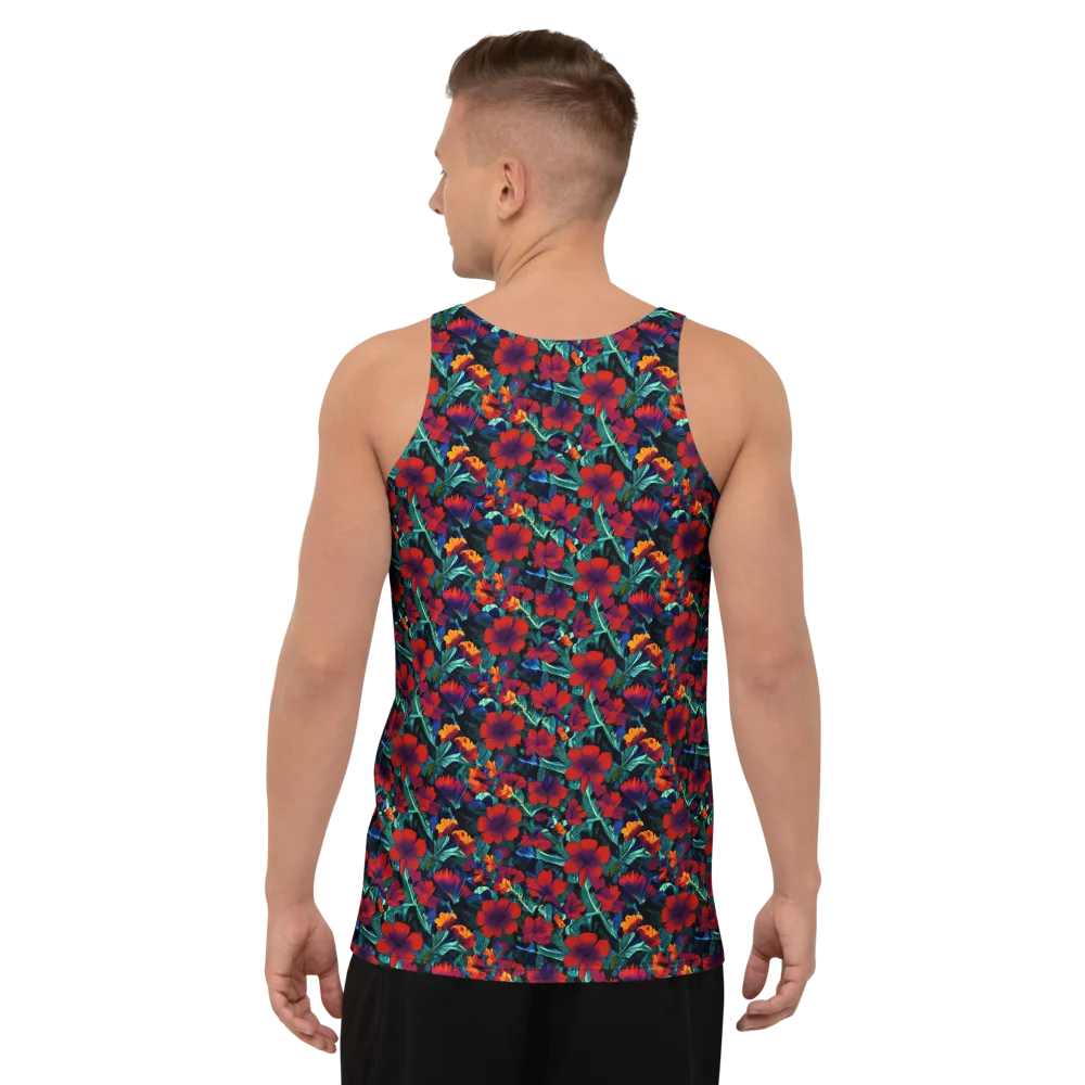 Crimson Jungle on Men's Tank Top — Back