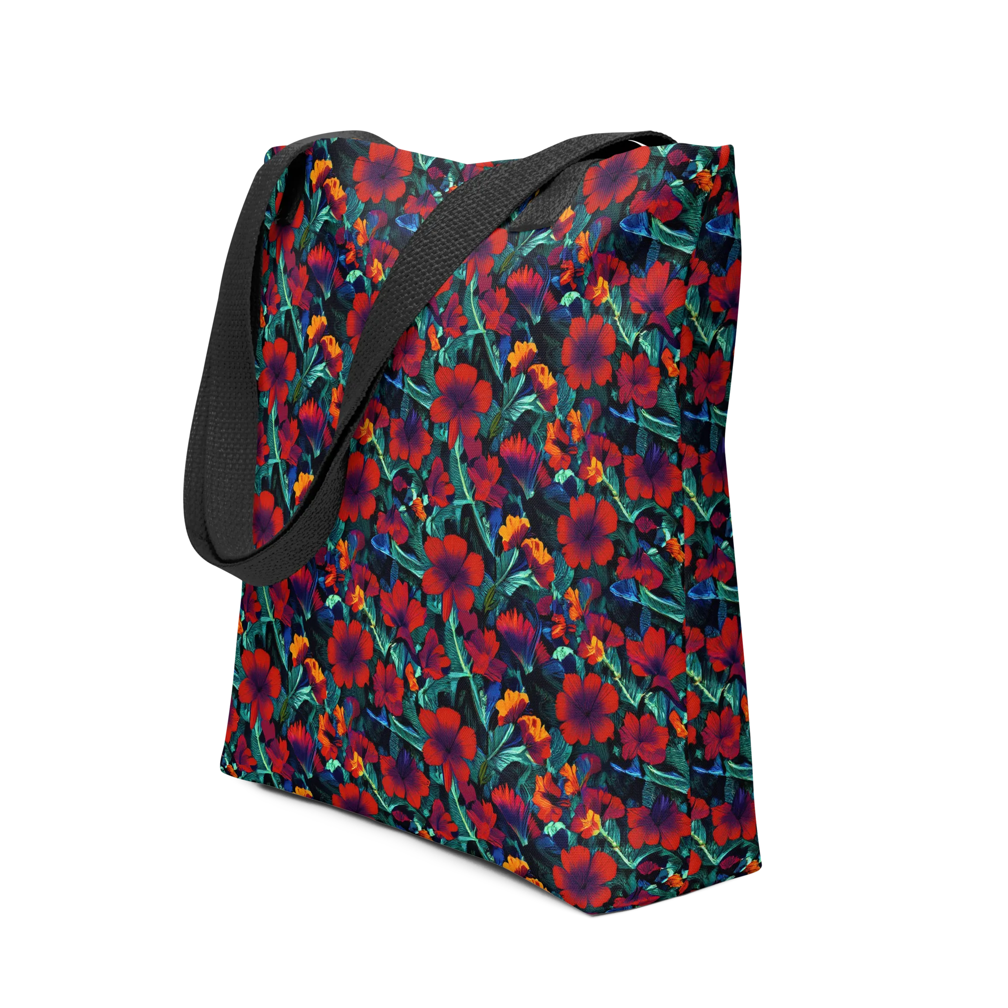 Crimson Jungle on Tote Bag — Front
