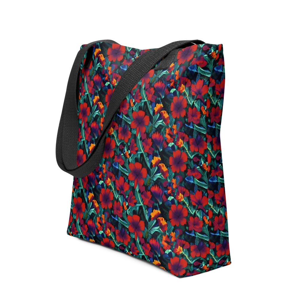 Crimson Jungle on Tote Bag — Front
