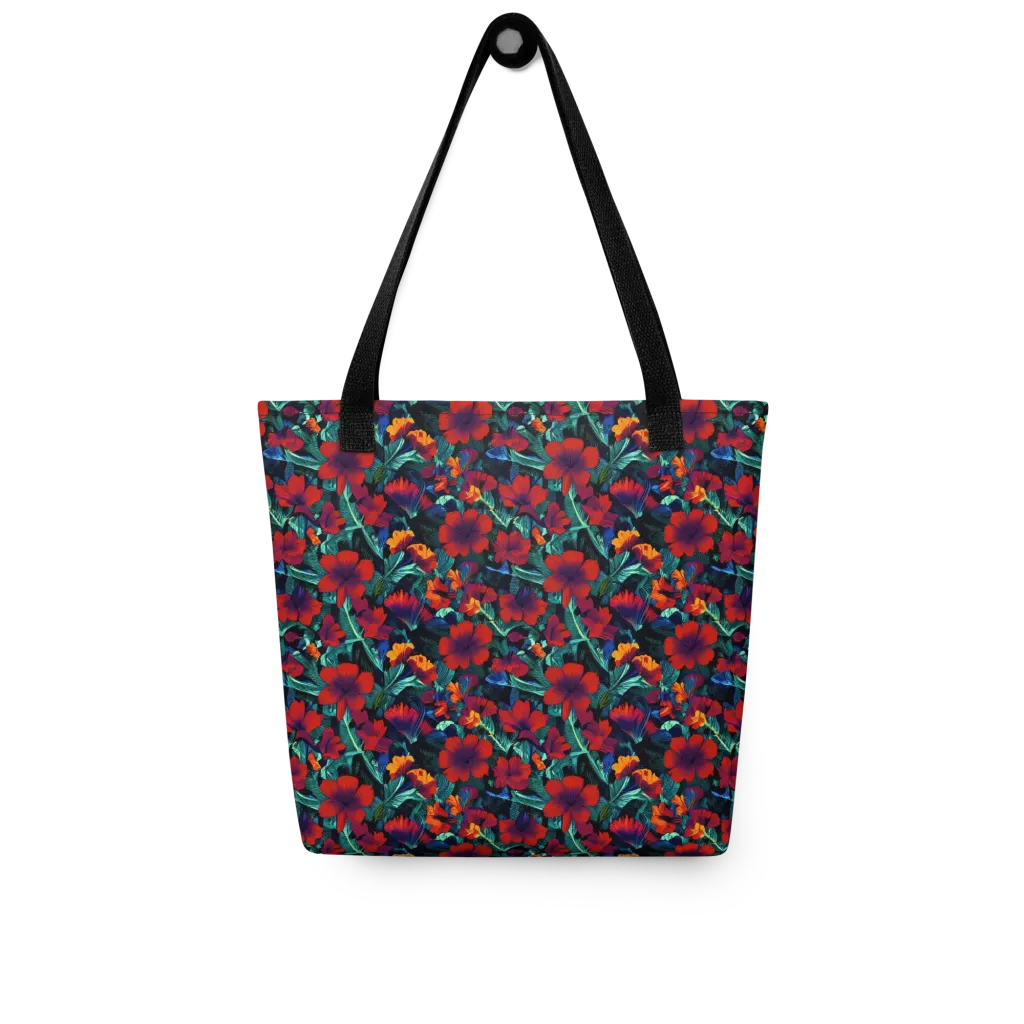 Crimson Jungle on Tote Bag — Front