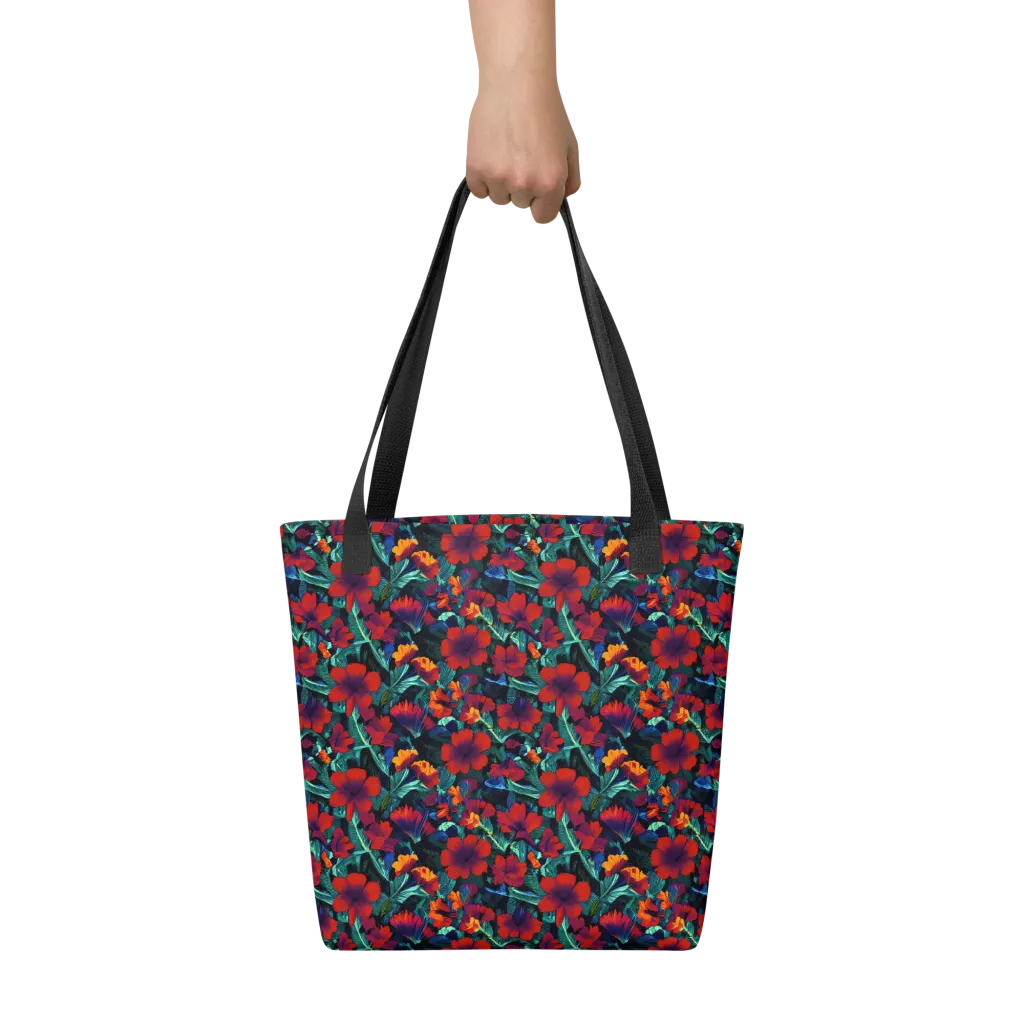 Crimson Jungle on Tote Bag — Front