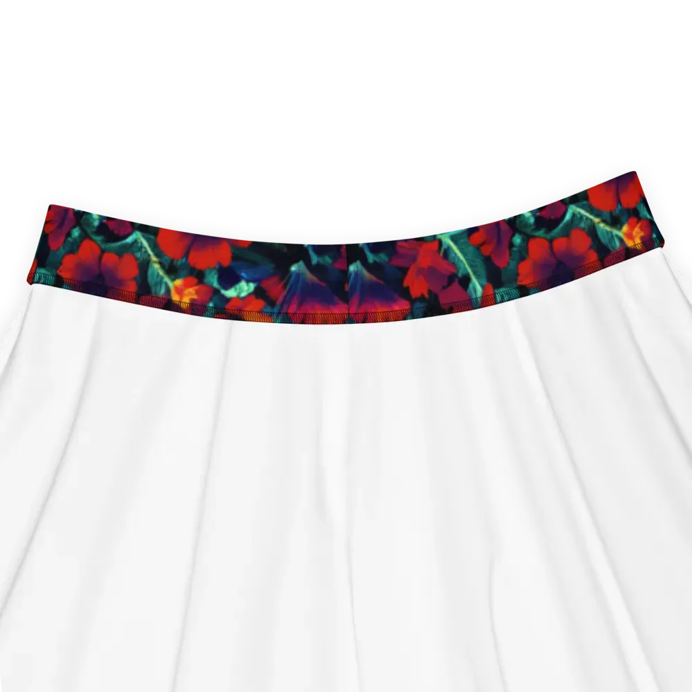 Crimson Jungle on Skater Skirt — Product details