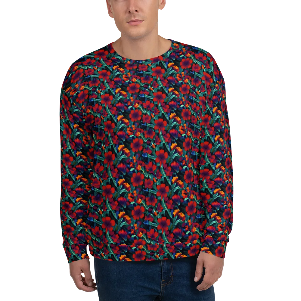 Crimson Jungle on Sweatshirt — Front