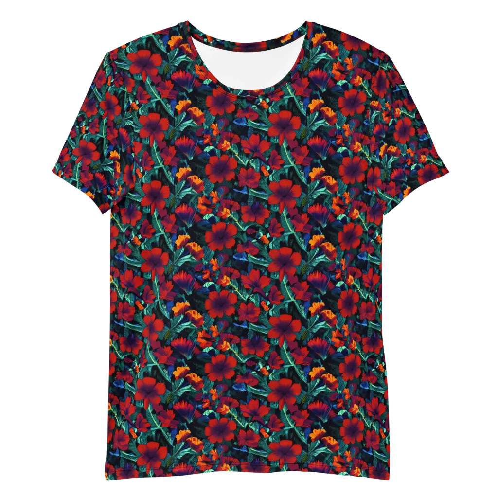 Crimson Jungle on Men's Athletic T-Shirt — Front