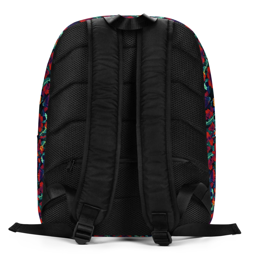 Crimson Jungle on Minimalist Backpack — Back