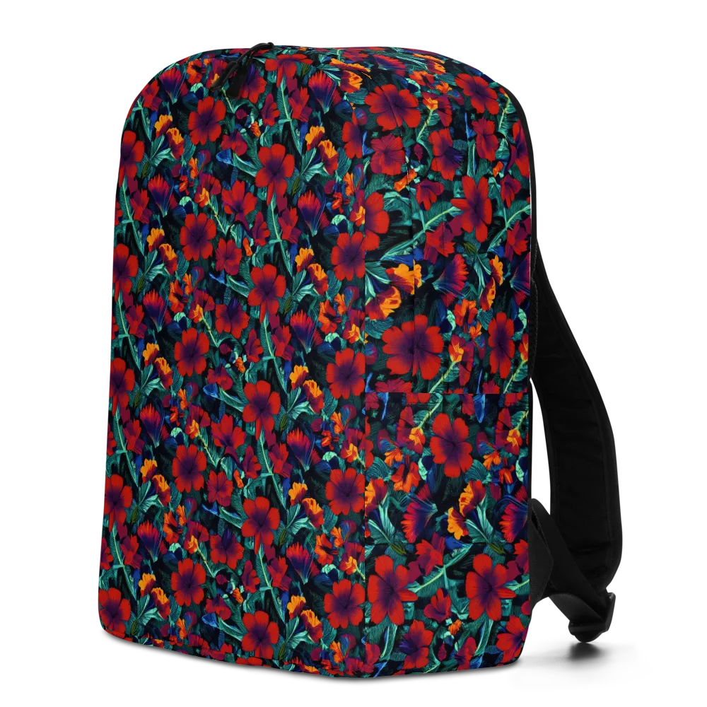 Crimson Jungle on Minimalist Backpack — Left