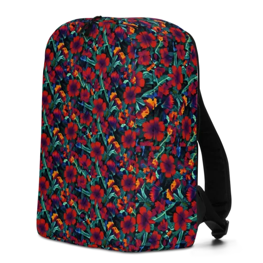 Crimson Jungle on a Minimalist Backpack