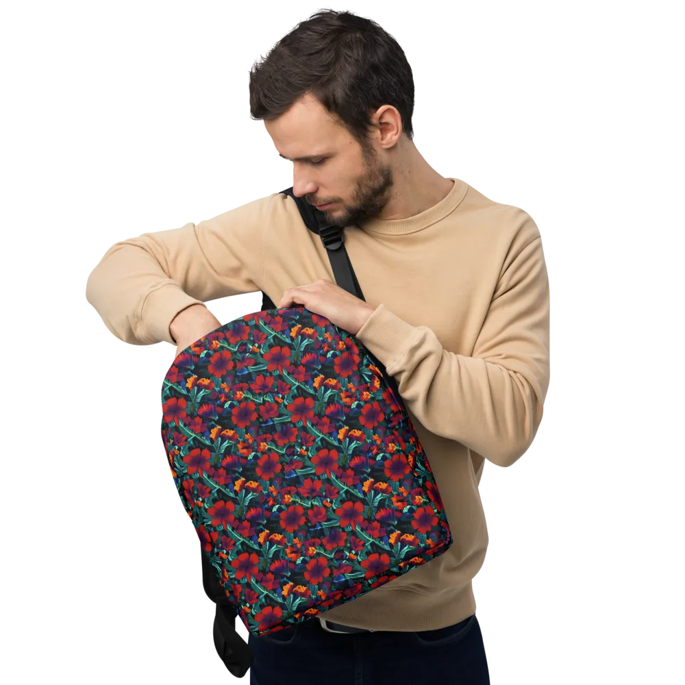 Crimson Jungle on Minimalist Backpack — Front