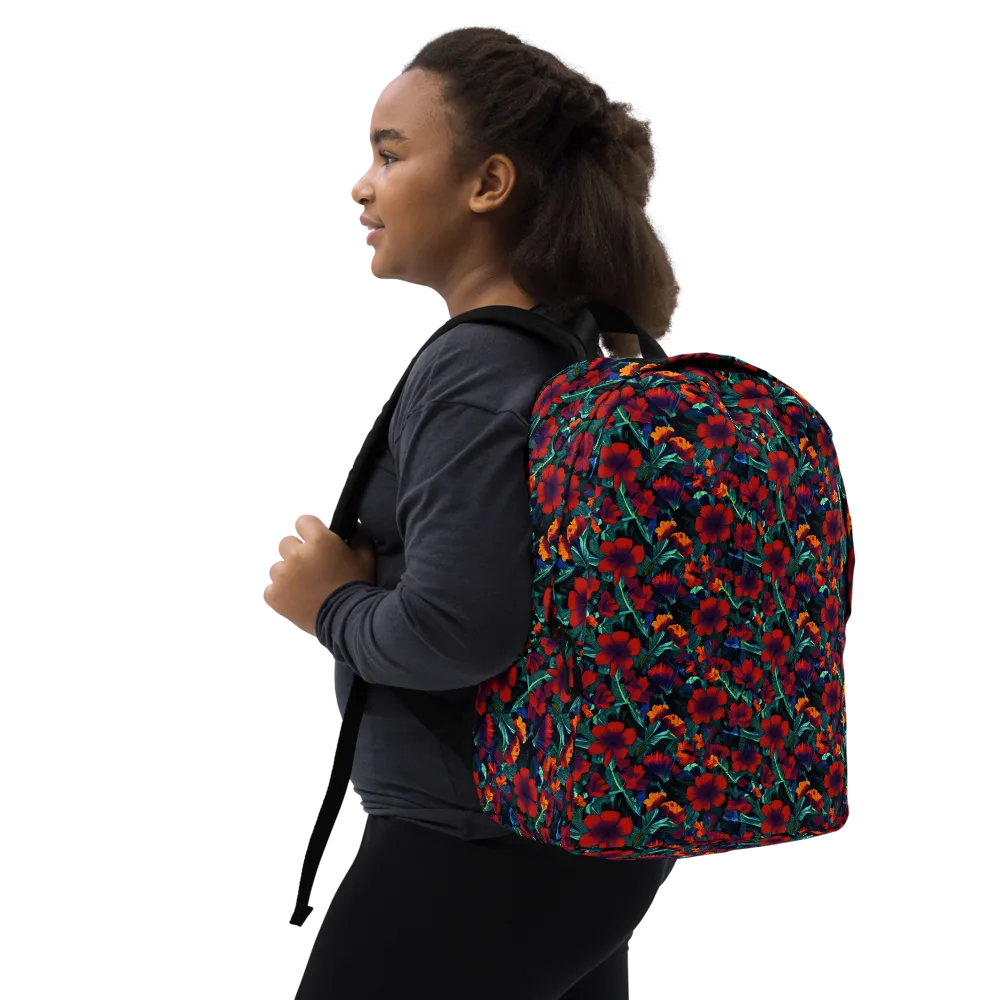 Crimson Jungle on Minimalist Backpack — Right Front