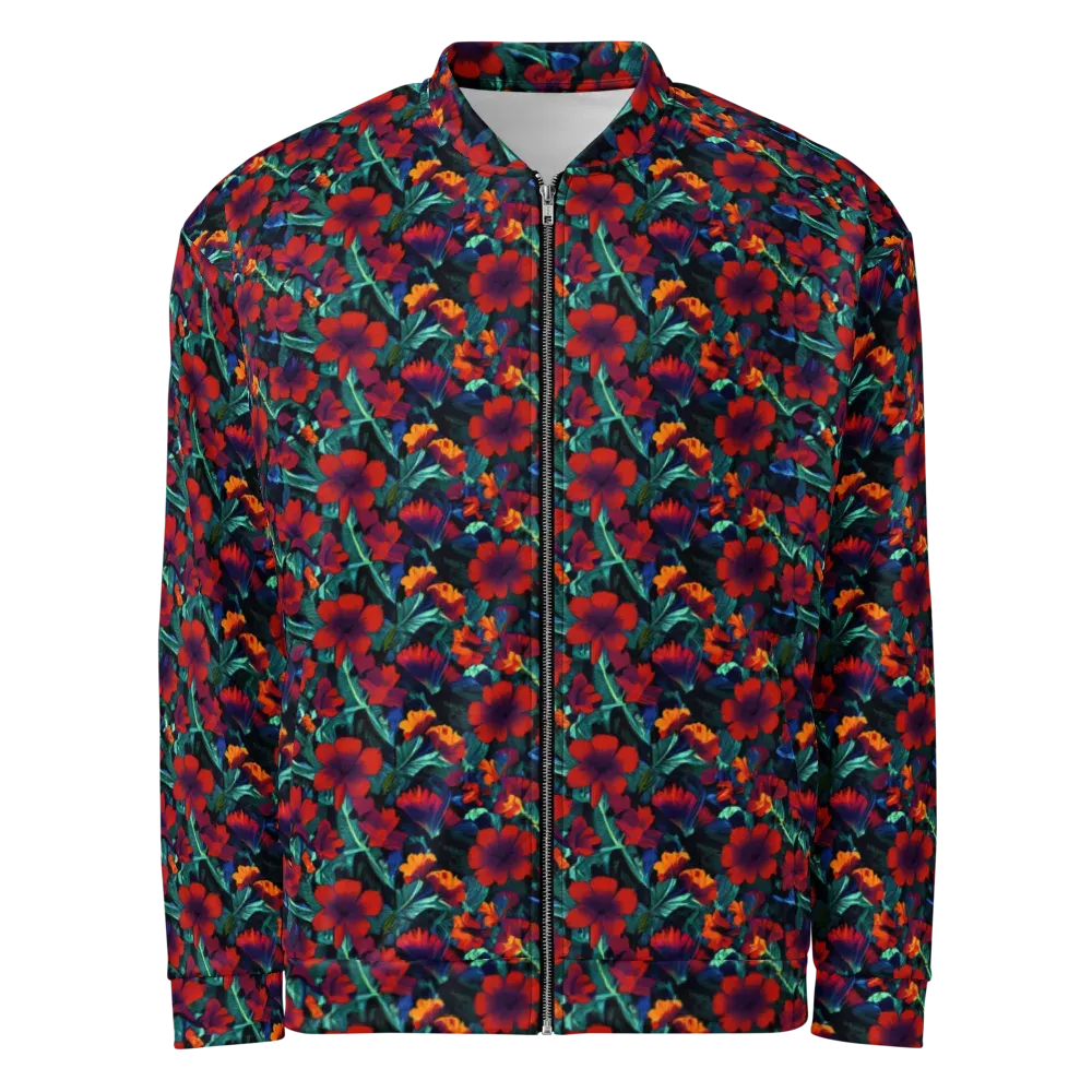Crimson Jungle on Bomber Jacket — Front