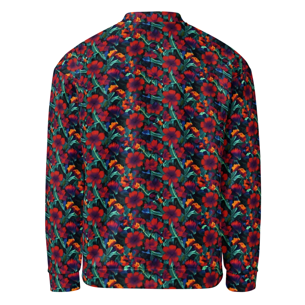 Crimson Jungle on Bomber Jacket — Back