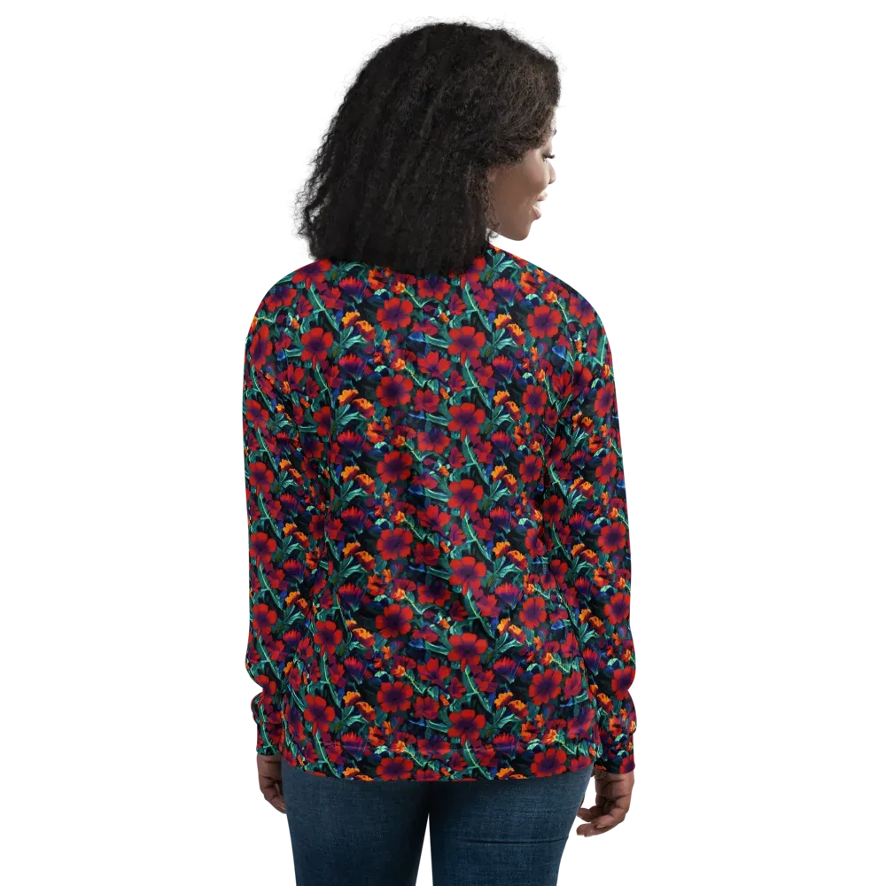 Crimson Jungle on Bomber Jacket — Back