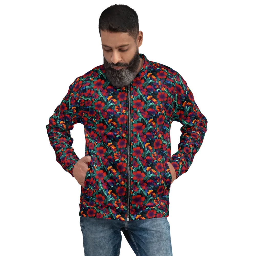 Crimson Jungle on Bomber Jacket — Front