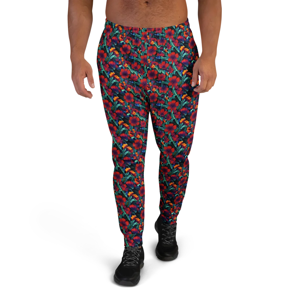 Crimson Jungle on Men's Joggers — Front