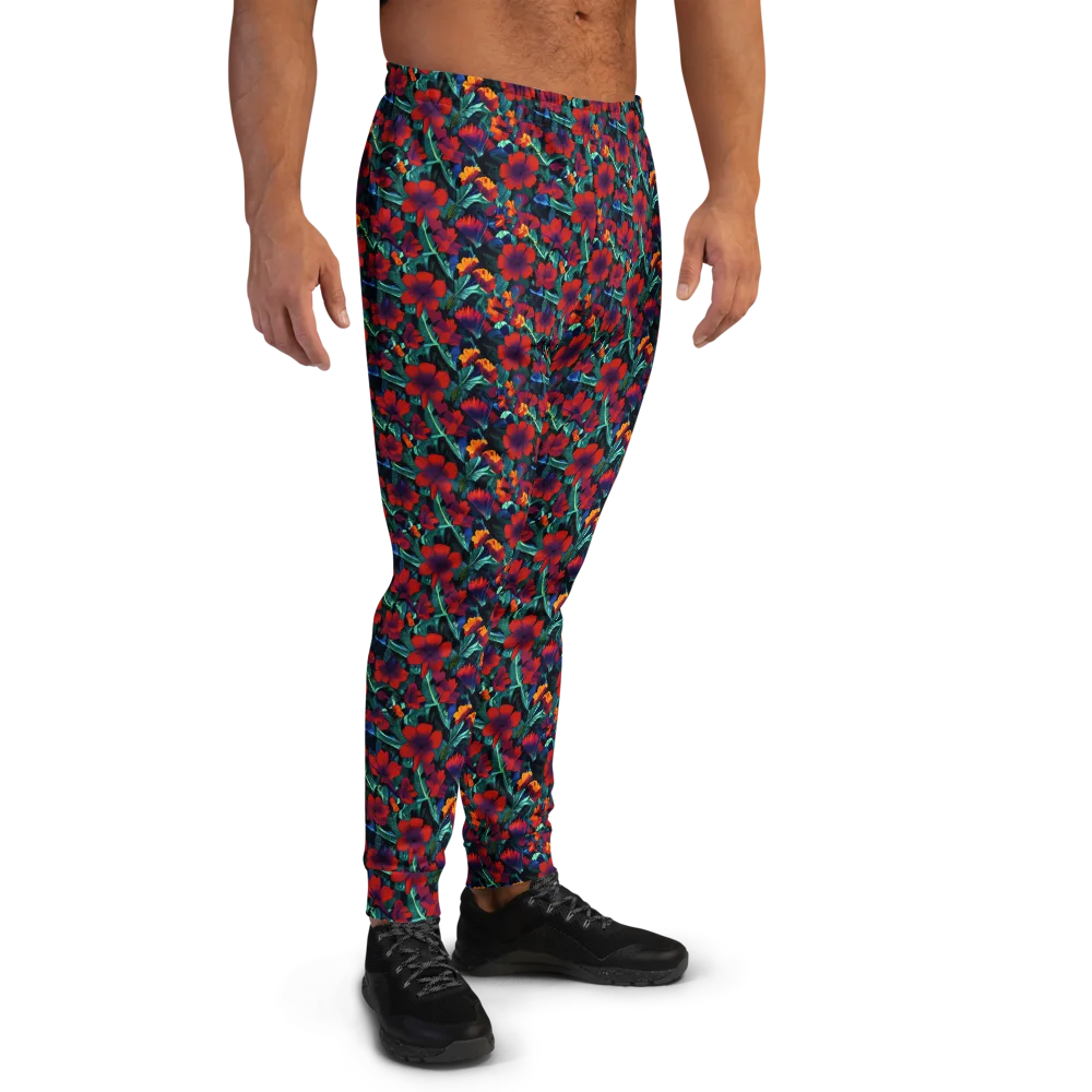 Crimson Jungle on Men's Joggers — Right