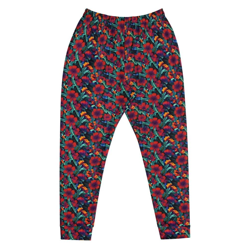 Crimson Jungle on Men's Joggers — Front