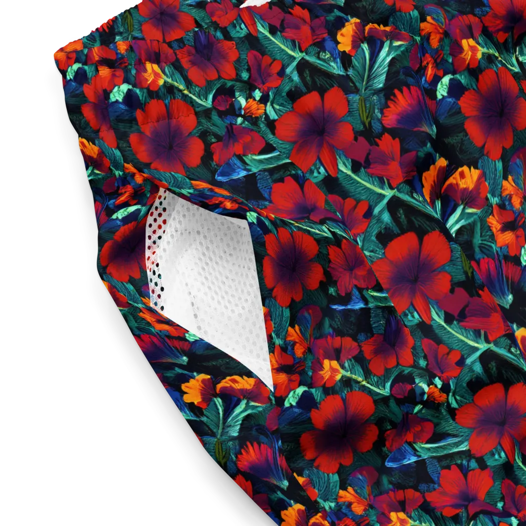 Crimson Jungle on Swim Trunks — Product details 2