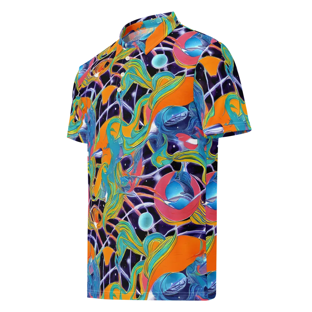 Prism Comet on Men's Slim Fit Polo Shirt — Left Front