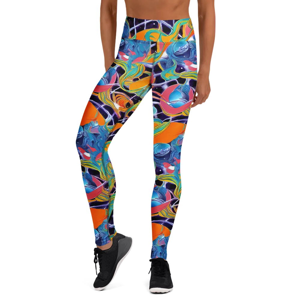 Prism Comet on Yoga Leggings — Front