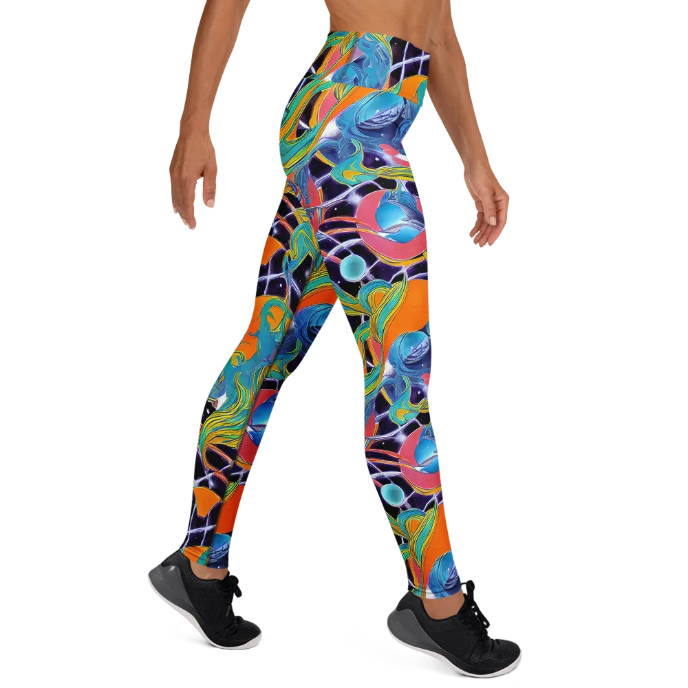 Prism Comet on Yoga Leggings — Right