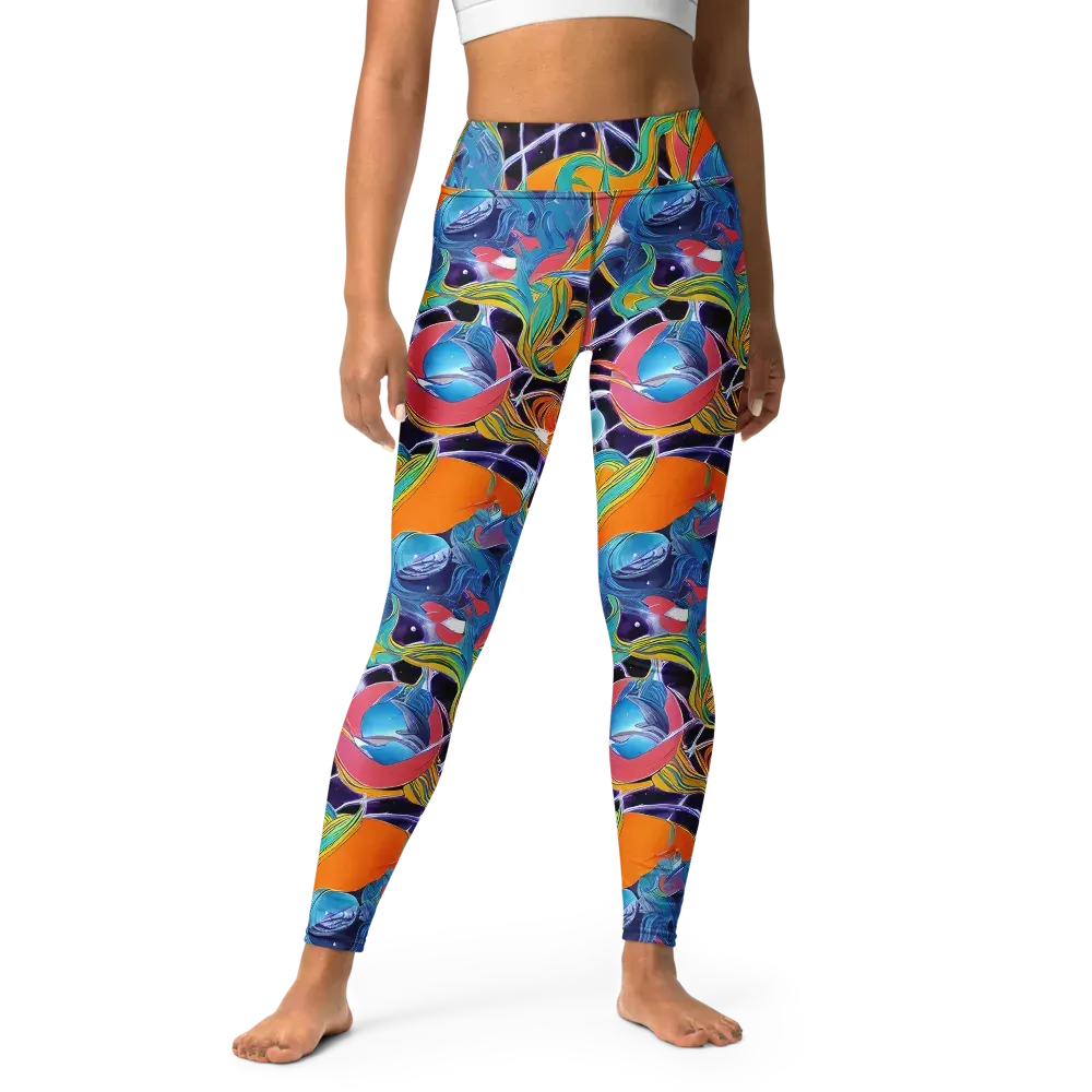 Prism Comet on Yoga Leggings — Front