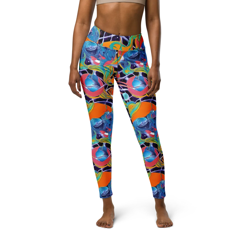 Prism Comet on Yoga Leggings — Front
