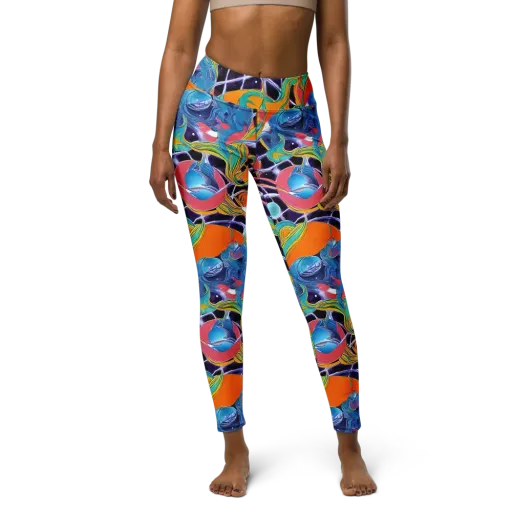 Prism Comet on a Yoga Leggings