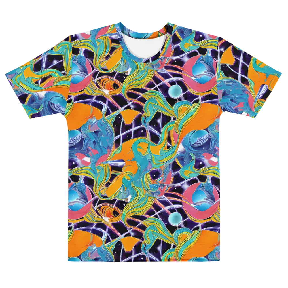 Prism Comet on Men's Cotton Crew Neck T-Shirt — Front