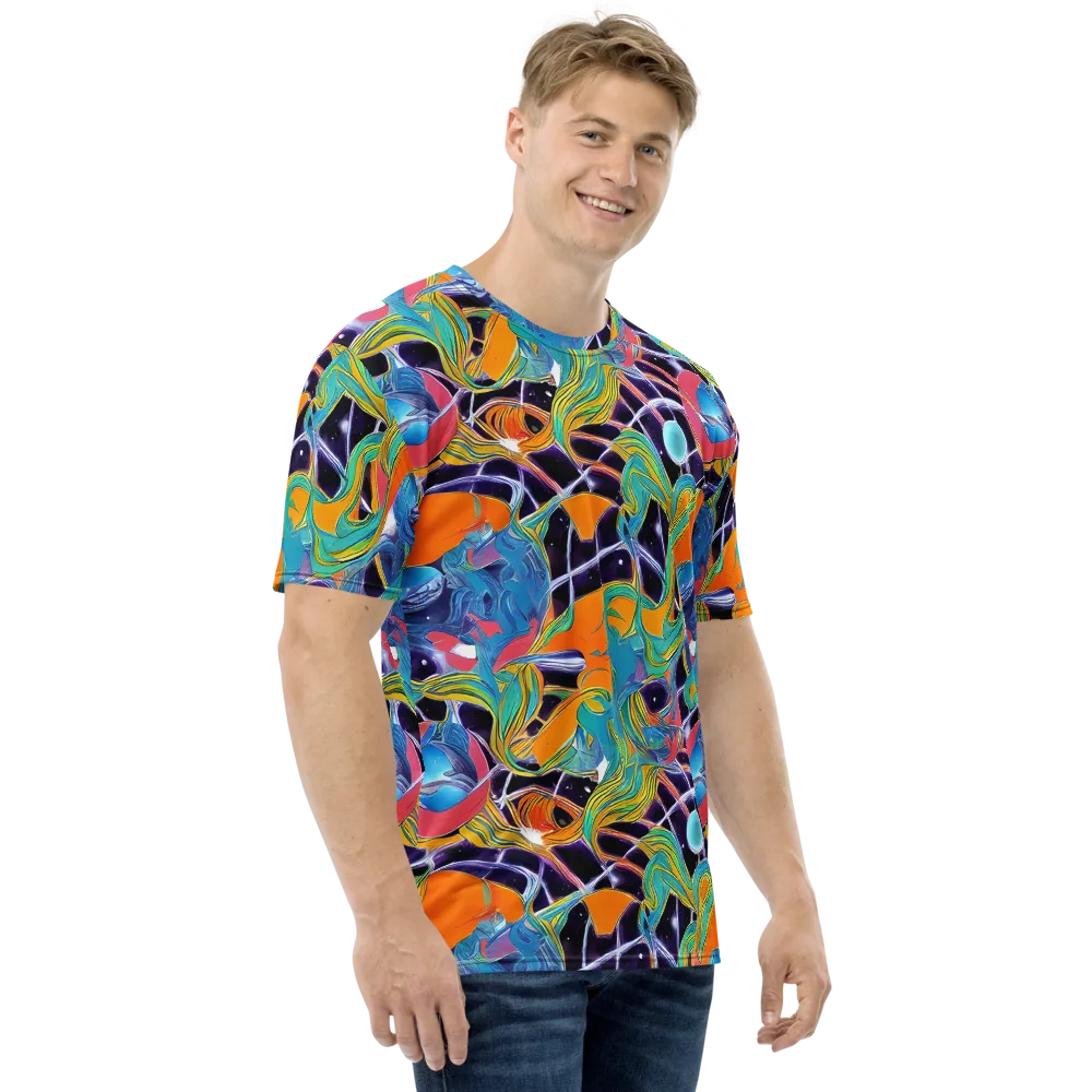 Prism Comet on Men's Crew Neck T-Shirt — Right