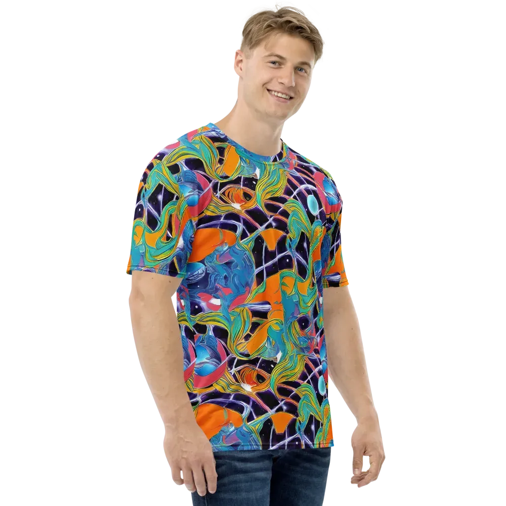 Prism Comet on Men's Crew Neck T-Shirt — Right