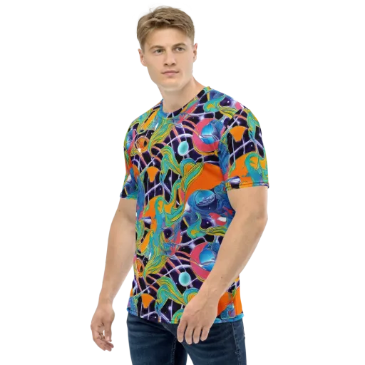 Prism Comet on a Men's Crew Neck T-Shirt