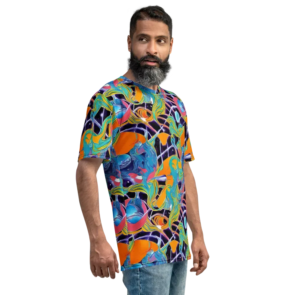 Prism Comet on Men's Crew Neck T-Shirt — Right