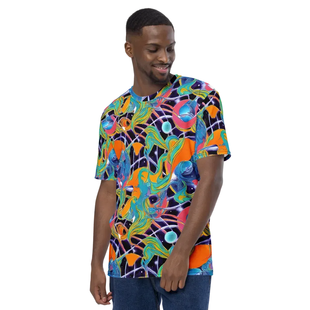Prism Comet on Men's Crew Neck T-Shirt — Left
